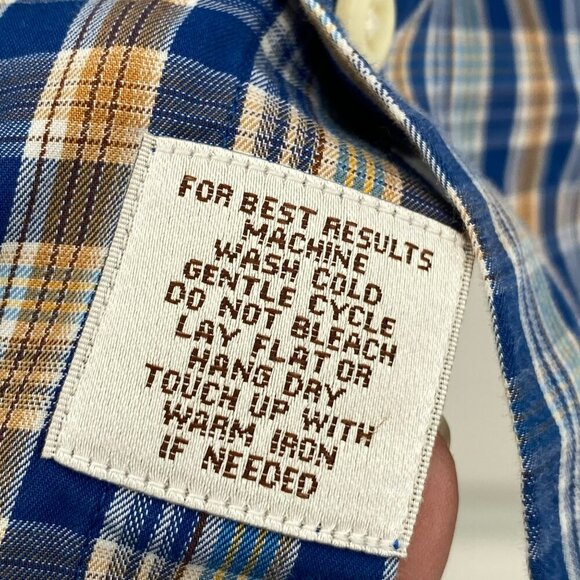 Peter Millar Cotton Long Sleeve Button Down Plaid Shirt Men's Size M - Picture 4 of 5